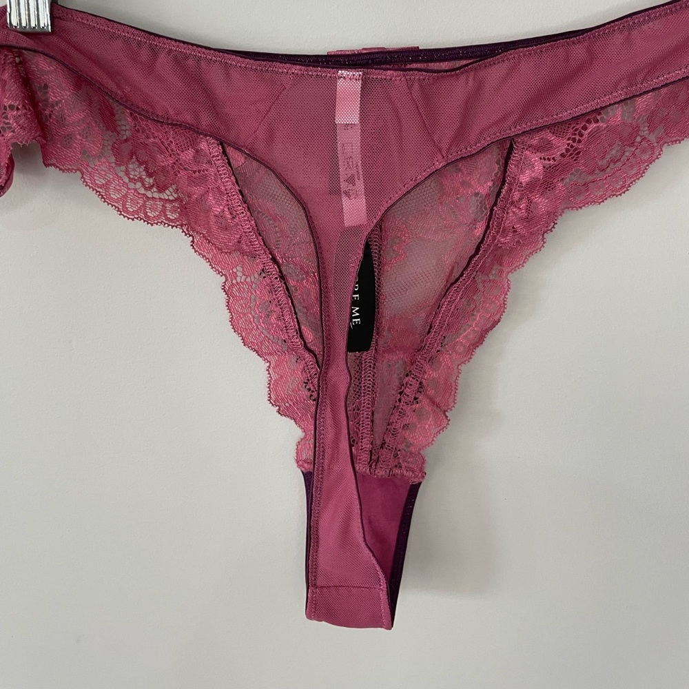 Adore Me NWT lace sheer thong panties 2X - Picture 5 of 6
